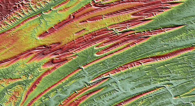 Os Apalaches, no estado da Pensilvânia, nos EUA 