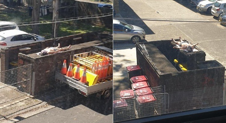 Morador em lockdown usou laje de depósito de lixo de condomínio para tomar sol