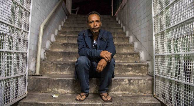 Edvaldo Gonçalves, 48 anos, está na rua há 10 anos 