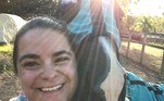 Apesar da surpresa, Kate Wall (acima) teve frieza o bastante para registrar o momento inusitado