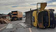 Acidente entre dois caminhões deixa uma pessoa morta em Mateus Leme (MG) 