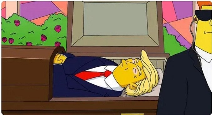 Episódio de imitação de 'Os Simpsons' em que Trump morre