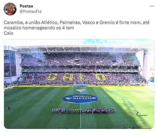Mosaico da torcida do Atlético-MG antes do duelo contra o Athletic pelo Campeonato Mineiro virou zoeira para os rivais.