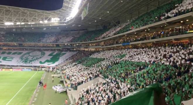 Mosaico do Palmeiras, na Libertadores de 2018 (Foto: Reprodução)