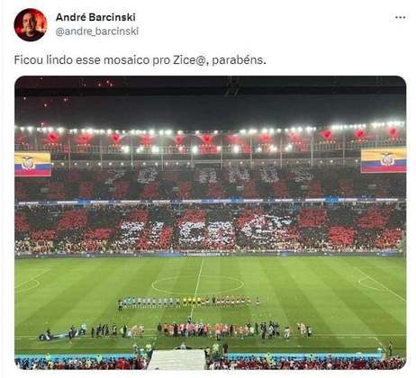 Mosaico em homenagem aos 70 anos do ídolo Zico acabou rendendo piadas com o Flamengo.