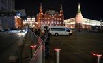 Tropa de choque também foi deslocada para a praça Vermelha para ajudar a coibir manifestações contra Putin e contra a guerra na Ucrânia