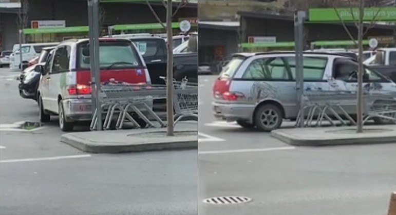 Motorista manobrou carro dentro da vaga ao invés de engatar a ré
