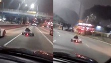 Motorista é flagrado dirigindo kart em avenida de Santo André (SP); veja o vídeo