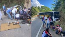 Motorista entra na contramão, causa acidente com ônibus escolar e tem braço decepado no ES