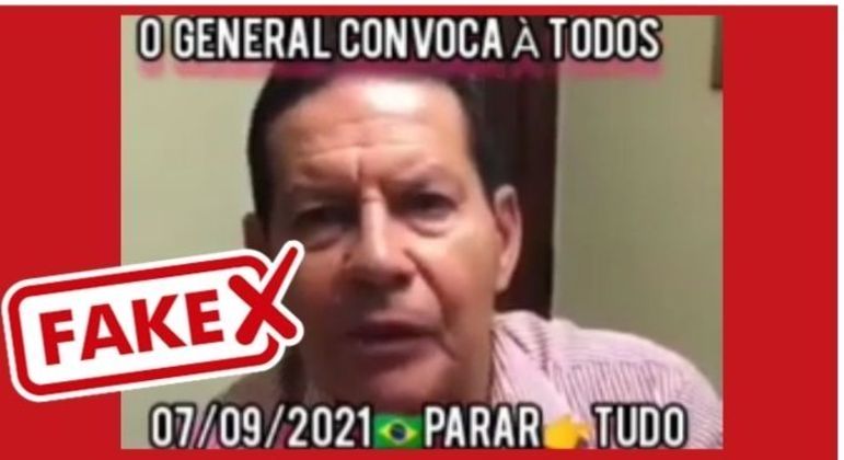 Publicações traziam vídeo fora de contexto para dizer que Mourão apoiava manifestações pró-governo