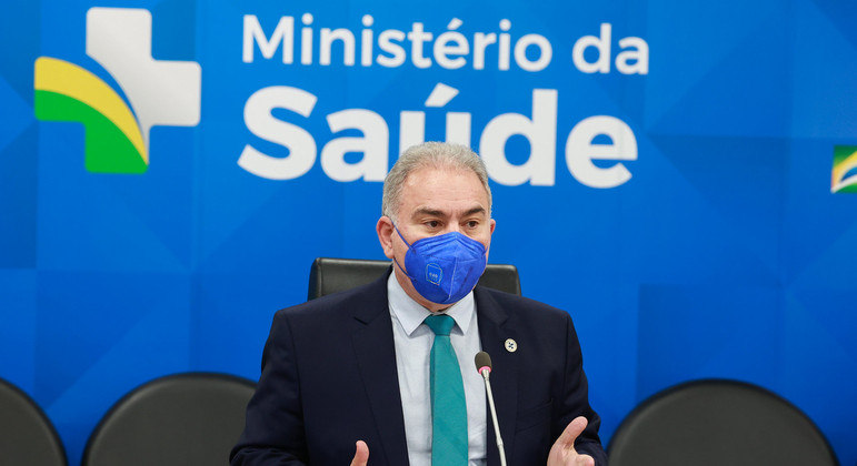 O Ministro da Saúde, Marcelo Queiroga, durante Reunião da comissão de seguridade social e família