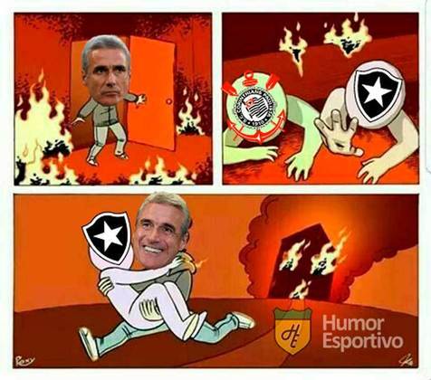Mudança de rumo de Luís Castro: em memes, botafoguenses provocam o Corinthians e relembram contratação de Seedorf.
