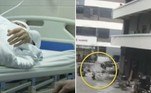 Uma faxineira milagrosamente sobreviveu após ser atingida na cabeça por por uma armação de cama