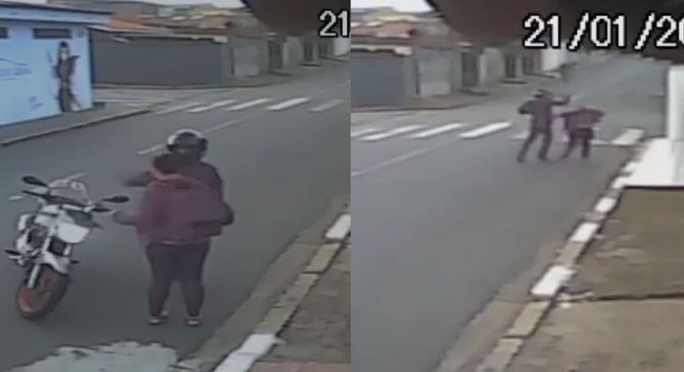 Imagens gravaram o crime, que ocorreu na rua Lobato, no bairro Cidade Edson