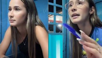 Mulher mostra como é atender ao público em um parque de diversões  (Reprodução/TikTok/@geovanaajala)