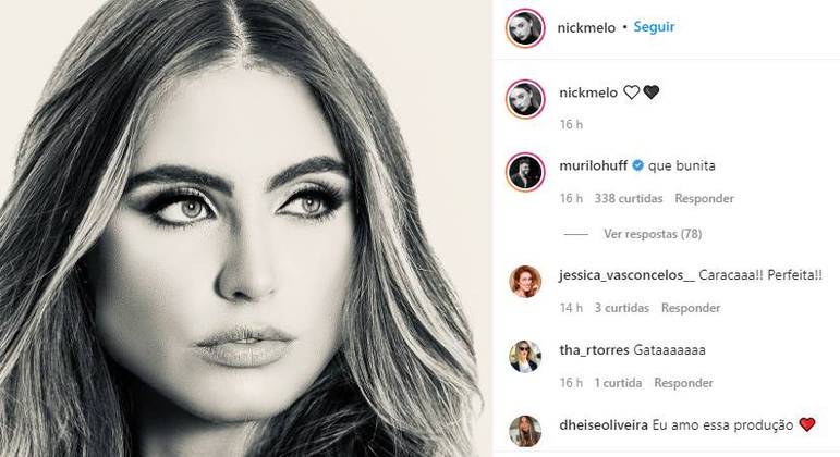 Murilo Huff comentou na foto de Nicole Melo