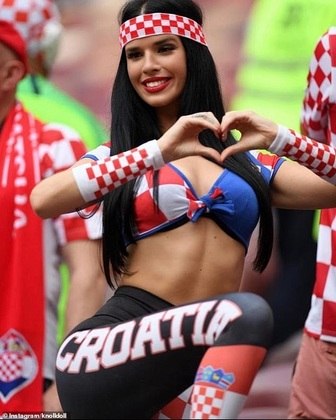 Aqui no Brasil, na Copa de 2014, ela também estava presente para torcer pela Croácia