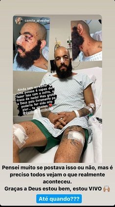 Na manhã desta sexta-feira (25), a mulher de Danilo postou uma foto dele no hospital. O goleiro compartilhou a publicação e perguntou: 