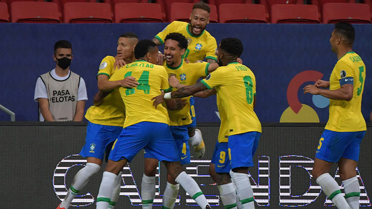 Na partida de abertura da Copa América 2021, o Brasil venceu a Venezuela por 3 a 0, com gols de Marquinhos, Neymar e Gabigol. Veja as notas do LANCE! para os jogadores da Seleção Brasileira. (feito por Rafael Marson - rafaelmunoz@lancenet.com.br)