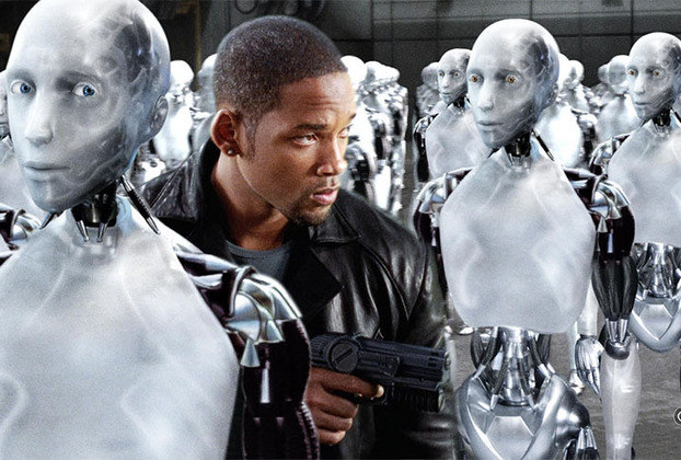 Na trama, que se passa em 2035, os robôs são parte da vida cotidiana, regidos pelas Três Leis da Robótica. O detetive Del Spooner investiga a morte de um cientista que trabalhava com robôs, e descobre que eles podem ser capazes de violar as leis.