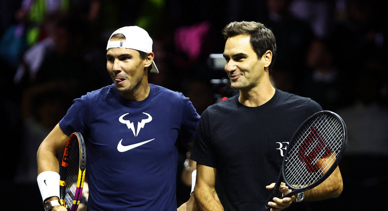 Federer jogou última partida em dupla com o histórico rival, Rafael Nadal