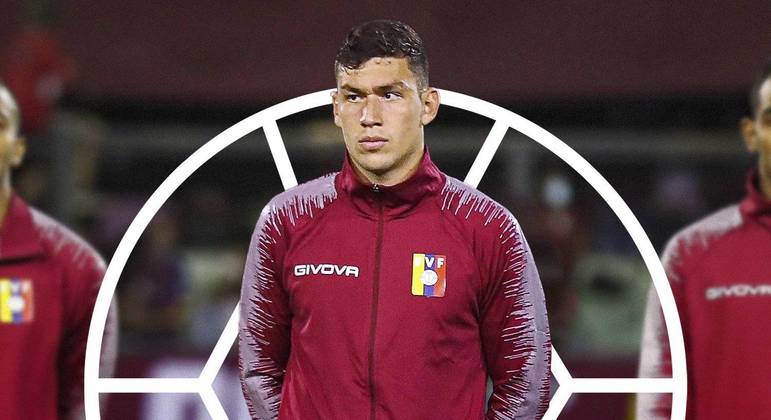 Nahuel Bustos como defensor da seleção da Venezuela