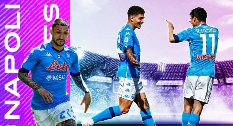 A calegria na capa do Twitter do Napoli