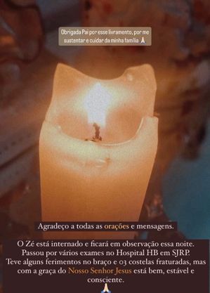 Natália Toscano faz postagem após acidente do marido