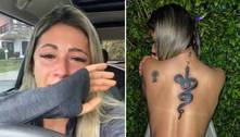 Influencer faz tatuagem escondido da mãe e se arrepende ao ver resultado: 'Não foi o que pedi'