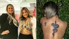 Mãe diz que influenciadora fez tatuagem quando era menor com mesmo tatuador da polêmica