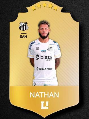 Nathan - Nota: 5,5 / Saiu bem quando pressionado, mas não conseguiu desequilibrar ofensivamente a favor do Santos. Atuação razoável. 