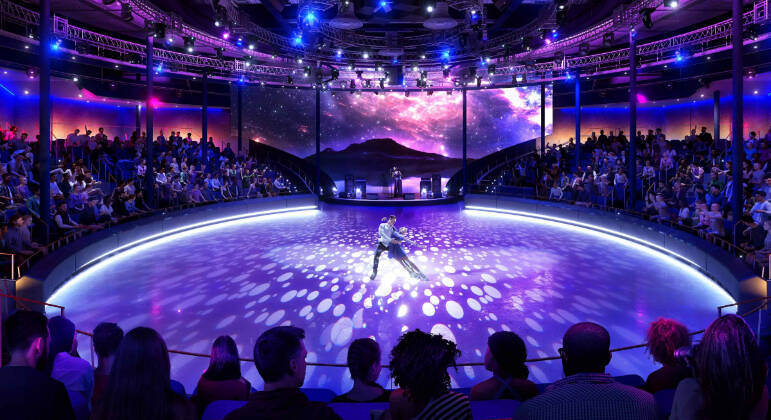 Uma das atrações mais diferentonas oferecidas é o Absolut Zero, um rinque no gelo que recebe apresentações, com uma arquibancada enorme para a plateia. Além dele, são mais de 15 locais para curtir e espaços com música ao vivo