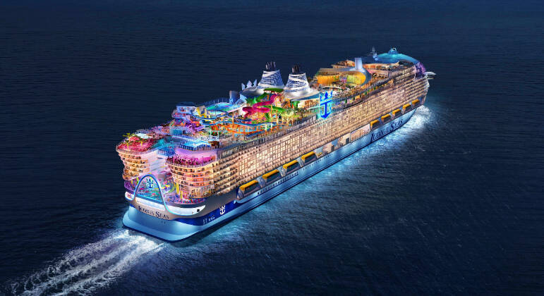 A embarcação chega para destronar o atual detentor do título de maior navio de cruzeiro do mundo, o Wonder of the Seas, também da Royal Caribbean, com 362 metros de comprimento e que fez sua viagem inaugural no ano passado