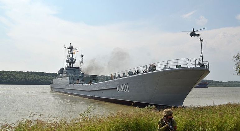 O navio Yuri  Olefirenko em imagem de 2016