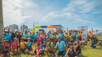 Movimente-se pela história: passeio ciclístico foi promovido pela NDTV (Divulgação NDTV Florianópolis)