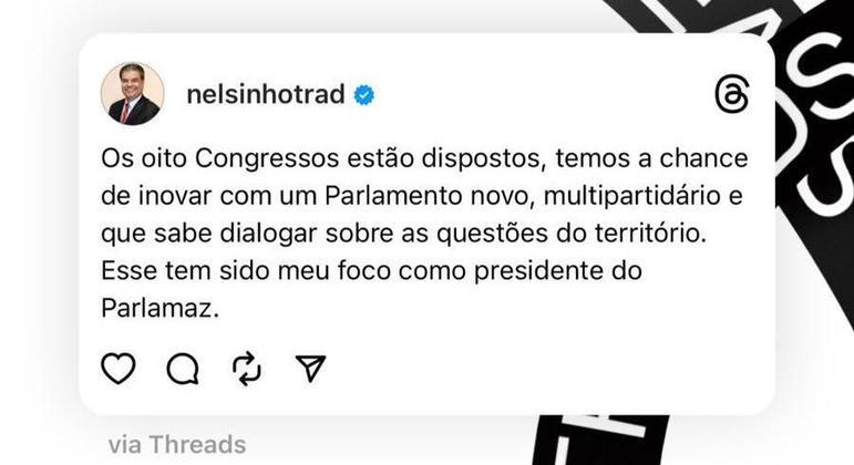 Nelsinho Trad fala sobre institucionalização do Parlamaz