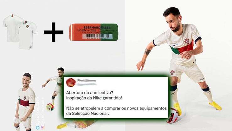 Nem a terceira camisa de Portugal para Copa do Mundo escapou: um torcedor português afirmou que a inspiração foi uma borracha.