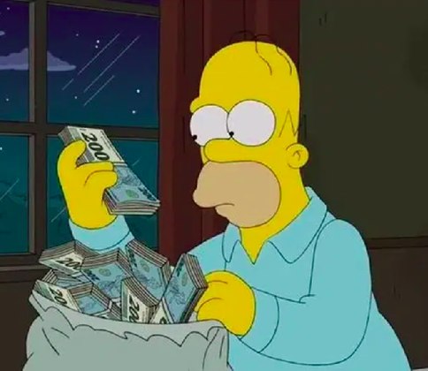 Nesse mesmo episódio, Homer acaba se envolvendo em um esquema de manipulação de resultados e aparecem várias notas de R$ 200,00, sendo que a cédula só foi lançada oficialmente no Brasil em 2020! 