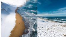 Neve, areia e mar! Uma praia no Japão junta todos esses elementos em apenas um lugar