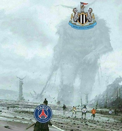 Newcastle, o novo rico do futebol: torcedores fazem memes com investimento multimilionário no clube inglês.