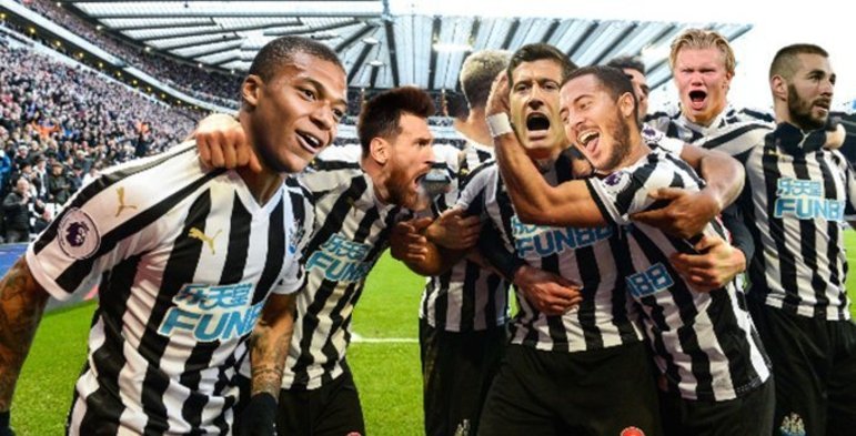 Newcastle, o novo rico do futebol: torcedores projetam reforços de peso para o clube inglês.