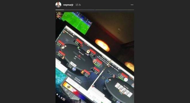 Neymar mesmo postou. Enquanto o PSG era campeão, ele jogava pôquer