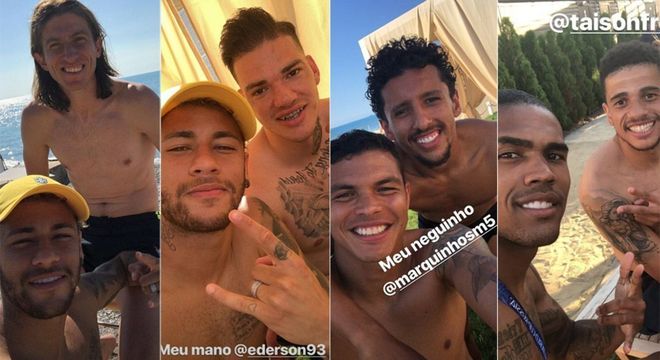 Nas redes sociais, os jogadores transpiram confiança. Principalmente Neymar