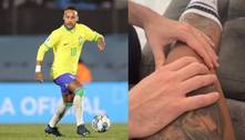 Neymar inicia recuperação de grave lesão no joelho com massagem