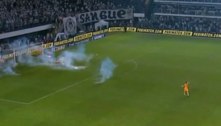 Punição ao Santos será gravíssima pelos rojões disparados no gramado