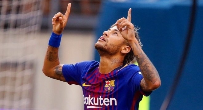 Neymar jogou no Barcelona de 2013 até 2017