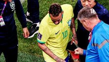 Contusão de Neymar não é tão séria quanto parecia. Foi um susto. Pode até ser que enfrente a Suíça