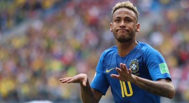 Neymar durante a Copa do Mundo da Rússia