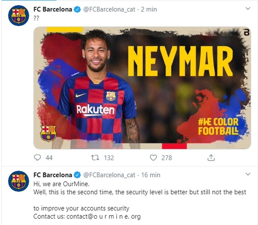 Grupo de hackers 'contratou' Neymar para o Barcelona
