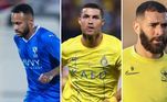 Em 2023, grandes nomes do futebol mundial deixaram os clubes europeus e partiram para a Arábia Saudita. Neymar, Cristiano Ronaldo e Benzema são alguns dos craques que puxam a longa lista daqueles que assinaram contrato com os sauditas. No entanto, desde a mudança, o valor dos jogadores caiu, segundo o Transfermarket, site especializado em transferências. Veja os valores e os nomes: